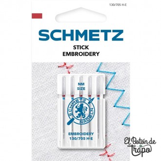 Agujas Schmetz Embroidery 130/705 H-E 75/11