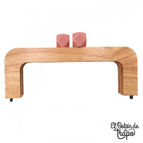 Boquilla de Madera Cuadrada Rosa 22cm