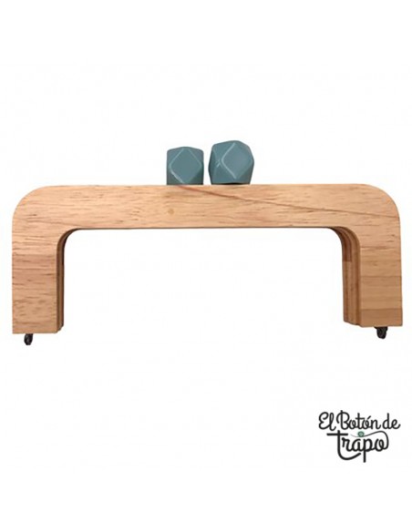 Boquilla de Madera Cuadrada Azul 22cm
