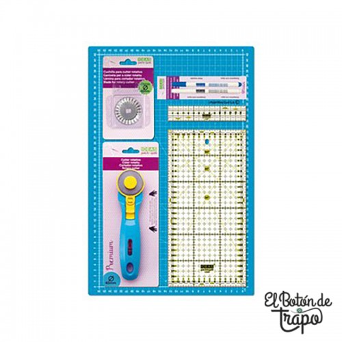 Kit Iniciación Patchwork Turquesa