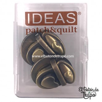 Cierre Bolso Corazón Oro Viejo 2