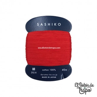 Hilo Sashiko Rojo Daruma
