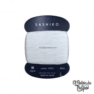 Hilo Sashiko Blanco Roto Daruma