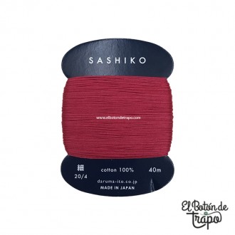 Hilo Sashiko Rojo Oscuro Daruma