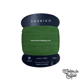 Hilo Sashiko Daruma Verde