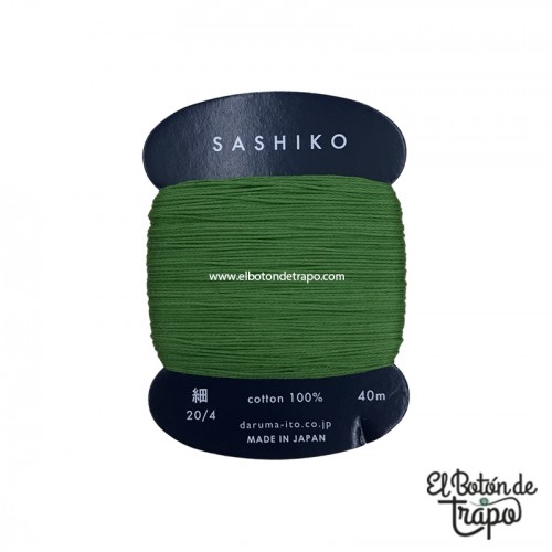 Hilo Sashiko Daruma Verde