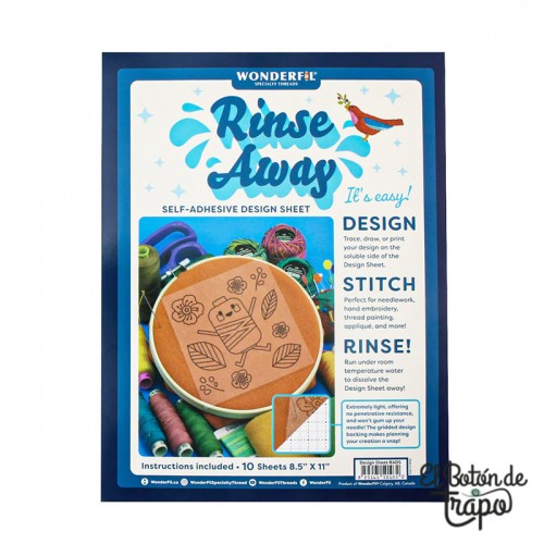 Hojas Adhesivas solubles en agua para boradar