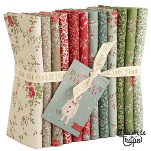 12 Fat Quarters Tilda Merry Little Christmas Eve & Noel