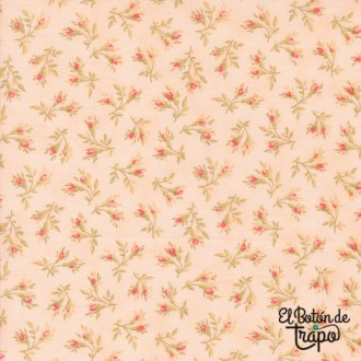 Tela Muse Stone Rosebuds Florals