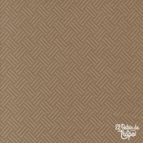 Franela Patchwork Prairie Gatherings Flannel Basket Weave Brown de Moda Fabrics
