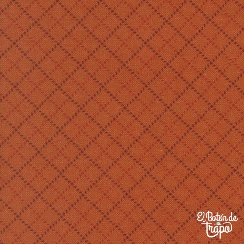 Franela Patchwork Prairie Gatherings Flan Etching Naranja de Primitive Gatherings