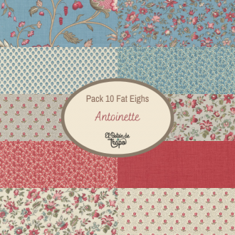 Telas Precortadas Pack 12 Fat Eights Antoinette French General