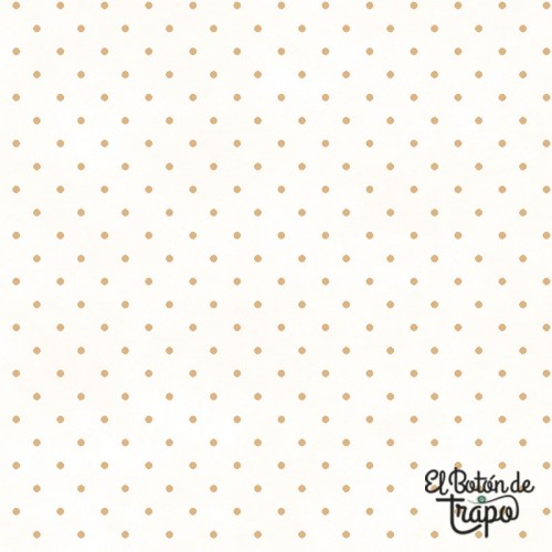 Tela crema con lunares tostados