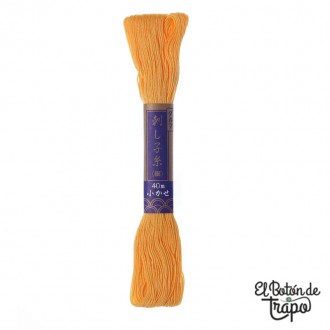 Hilo Sashiko Naranja Delgado Daruma