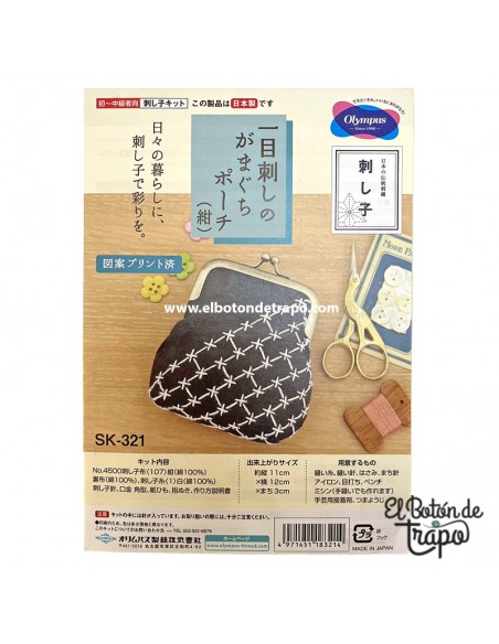 Monedero Kit Sashiko Bolso