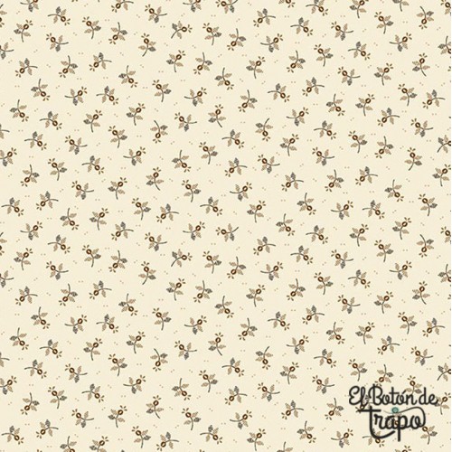 Tela Kim Diehl Buttercream Brickle Bits Fresno Blossom