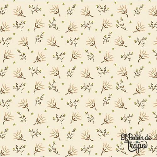 Tela Kim Diehl Buttercream Brickle Bits Seaweed
