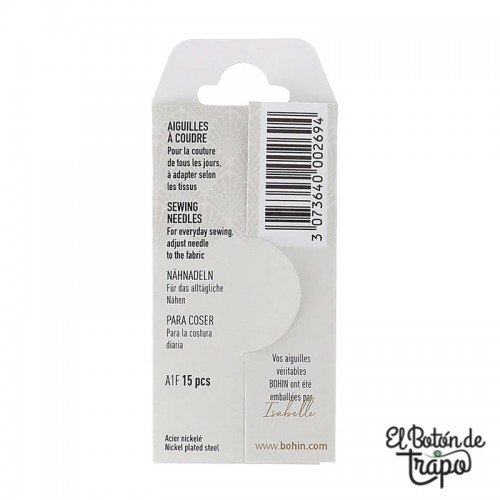 Agujas BOHIN de Coser Ojo Grande No.3-9