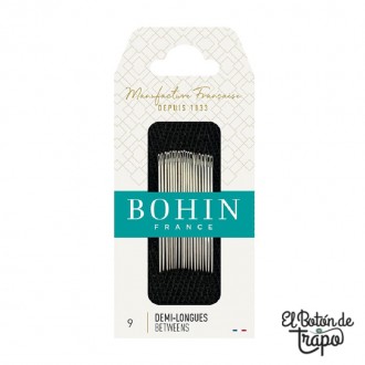 Agujas BOHIN Semilargas Patchwork Ojo Grande No.9