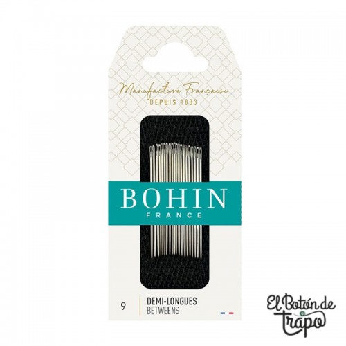 Agujas BOHIN Semilargas Patchwork Ojo Grande No.9