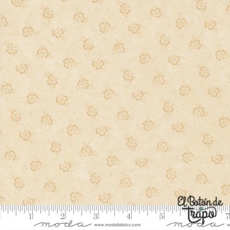 Tela Bluebird’s Nest – Tonos crema con pequeños tréboles. Kansas Troubles Moda Fabrics 2