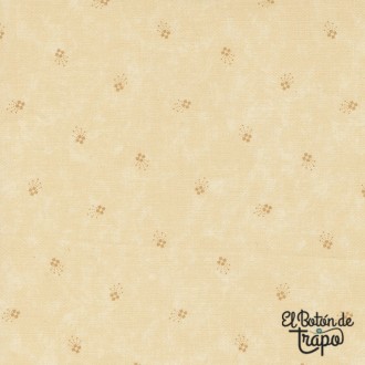 Tela Bluebird’s Nest – Crema con pequeñas flores a tono diseñada por Kansas Troubles para Moda Fabrics