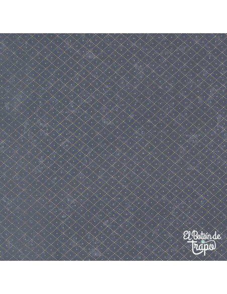 Tela Bluebird’s Nest – Azul marino con mini rombos