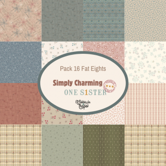 Telas precortadas patchwork en Fat Eights de la colección Simply Charming