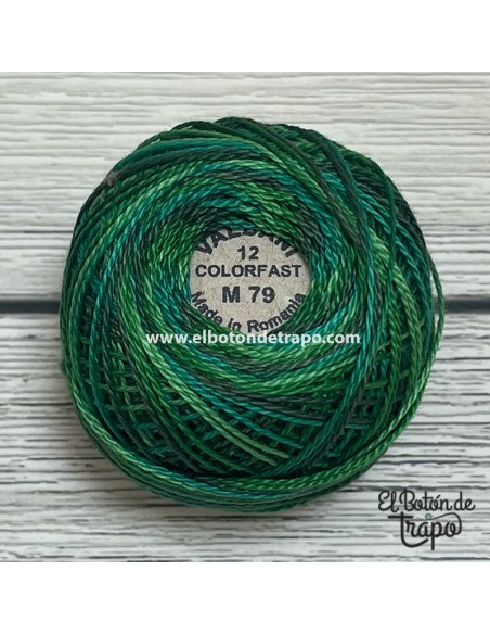 Hilo Valdani Perlé Nº12 color M79 Explosion in Greens