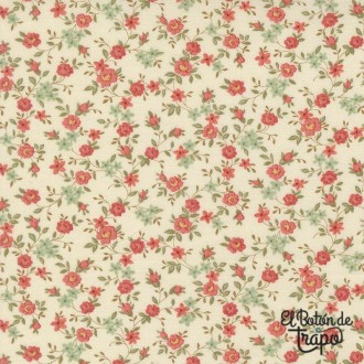 Tela Ambiance Sweet Roses Porcelian de 3 Sisters para Moda Fabrics