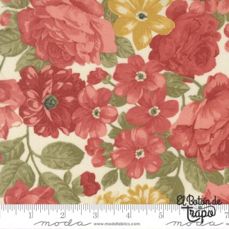 Tela Ambiance Bouquet Porcelain de 3 Sisters para Moda Fabrics 2