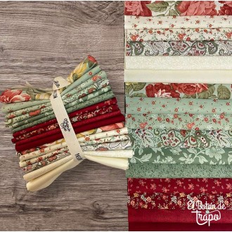 Pack  de telas precortadas de 16 Fat Quarters colección Ambiance 2