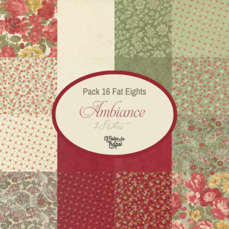 Pack  de telas precortadas de 16 Fat Eights colección Ambiance