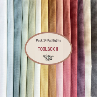 Pack 14 Fat Eights Telas Patchwork Toolbox
