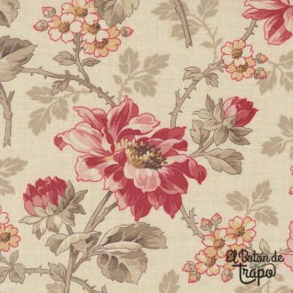 Tela patchwork Joie de Vivre Rural Jardin Florals Pearl de French General