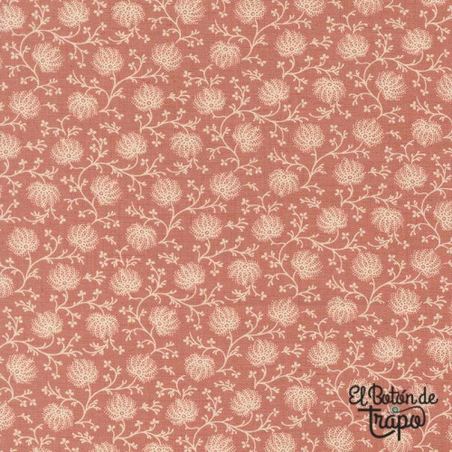 Tela Joie de Vivre Campanule Pale Rose diseño de French General para Moda Fabrics
