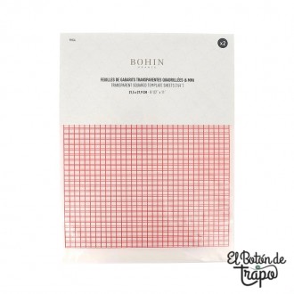 Hojas Cuadriculadas Tranparentes para Plantillas BOHIN