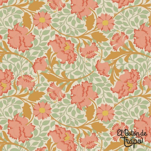 Tela Tilda Songbird Flora Coral