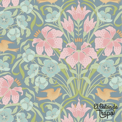 Tela Tilda Songbird Blue