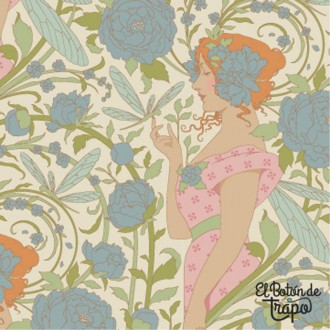 Tela Tilda Songbird Aubery Blue