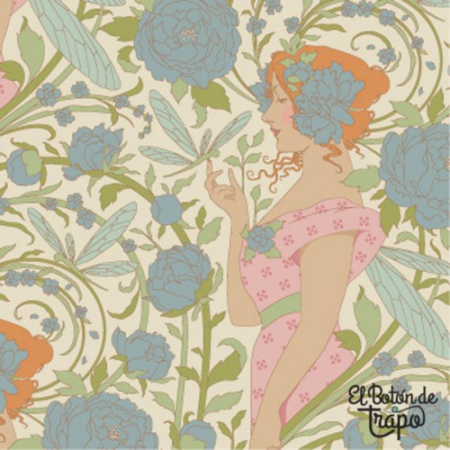 Tela Tilda Songbird Aubery Blue