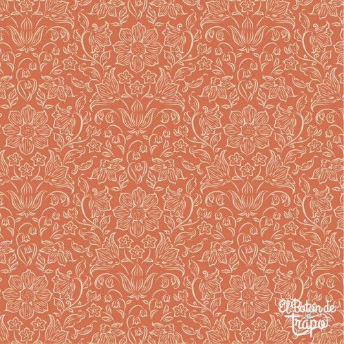 Tela Tilda Songbird Lila Coral