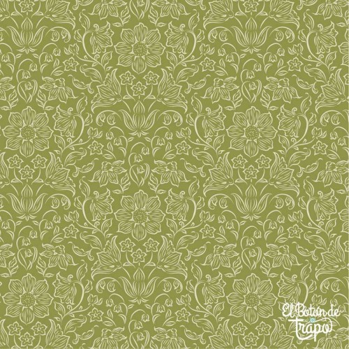 Tela Tilda Songbird Lila Green