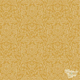 Tela Tilda Songbird Lila Mustard