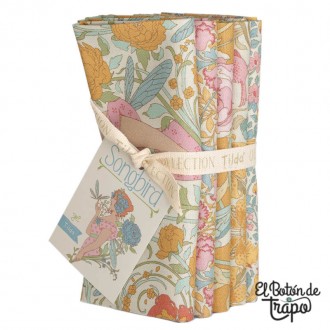 Pack 5 Fat Quarters Tilda Songbird Mustard