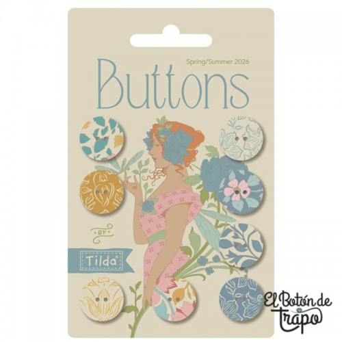 Botones Tilda Songbird 12mm