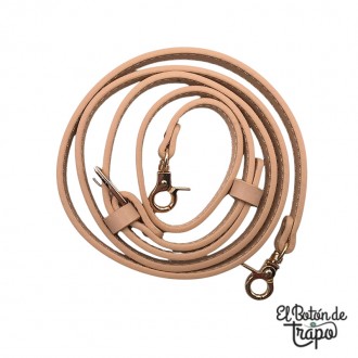 Correa de Cuero Vegano para bolsos 120cm Beige