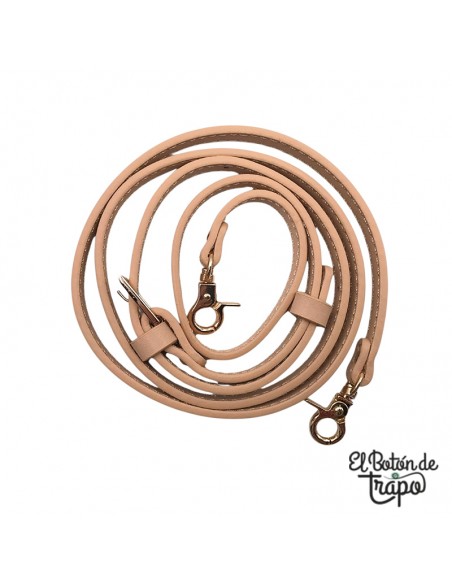 Correa de Cuero Vegano para bolsos 120cm Beige