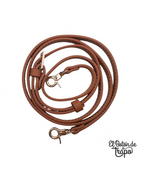 Correa de Cuero Vegano para bolsos bandolera 120cm Camel