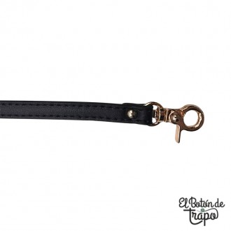 Correa de Cuero Vegano para bolsos bandolera 120cm Negro 2
